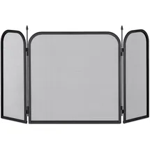Relaxdays Kaminschutzgitter 3-teilig 52,5 x 97 cm Schwarz