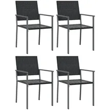 vidaXL Gartenstuhl 60,1 x 67,8 x 89 cm schwarz 4 St.