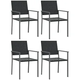 vidaXL Gartenstuhl 60,1 x 67,8 x 89 cm schwarz 4 St.