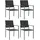 vidaXL Gartenstuhl 60,1 x 67,8 x 89 cm schwarz 4 St.