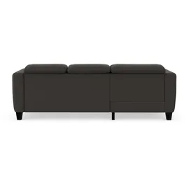 sit&more Ecksofa SIT & MORE "Belluci L-Form", grau (dunkelgrau), B:247cm H:85cm T:170cm, Sofas, Ecksofa, inklusive Federkern, wahlweise mit Bettfunktion und Bettkasten