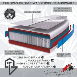 F2 SUP Board Set Glide 310 x 81 x 15 cm petrol