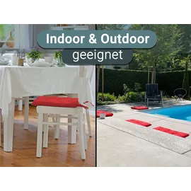 ZOLLNER Stuhlkissen 40 x 40 cm Rot