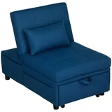 Homcom Schlafsessel, Blau, Textil, 65.5x81x104 cm, Wohnzimmer, Sessel, Schlafsessel