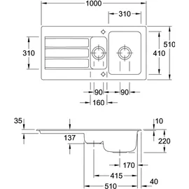 Villeroy & Boch Architectura 60 XR graphite + Excenterbetätigung
