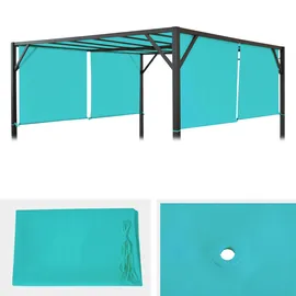 MCW Ersatzbezug für Dach Pergola Pavillon Beja 4 x 4 m Türkis-Blau
