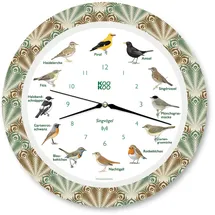 Kookoo Singvögel Feather Heart, Die Singende Vogeluhr, mit 12 heimischen Singvögeln und echten, natürlichen Vogelstimmen, mit RC Funkquarzwerk