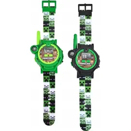 Minecraft Walkie Talkie Uhr 0 mm Gehäuse Grün Silikonarmband Grün