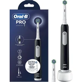 Oral-B Pro Series 1 schwarz/weiß + 2. Handstück + Aufsteckbürsten 2 St.