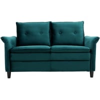 Design-Sofa aus Samt Petrolblau 2 Plätze CLIFF