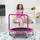 Costway Mini Trampolin 92 cm rosa/schwarz