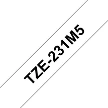 Brother TZE-231M5, Etiketten erstellendes Band Schwarz auf weiss,