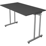 Kerkmann Smart office Schreibtisch anthrazit rechteckig, C-Fuß-Gestell silber 120,0 x 65,0 cm