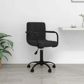 vidaXL Bürostuhl Drehbar Samt Schwarz