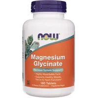 NOW Foods Magnesium Glycinate - Magnesiumglycinat Tablette (180 Tabletten)