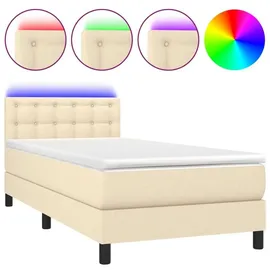 vidaXL Boxspringbett 90 x 200 cm Creme