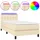 vidaXL Boxspringbett 90 x 200 cm Creme
