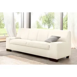 3-Sitzer DOMO COLLECTION "Norma zeitlos, kubisch und elegant, komfortabel, flache Armlehnen", beige (porzellan), B:212cm H:74cm T:85cm, Sofas