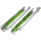 YCYHXJB Auszugsschienen Bodenmontage 1 Paar, Vollauszug, Verdeckte Schubladenschienen mit Soft-Close-Funktion, mit Befestigungsschrauben(50CM/20IN)