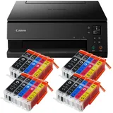 IC-Office TS6350a Farbtintenstrahl-Multifunktionsgerät All-in-One 3-in-1 (Drucker, Scanner, Kopierer, USB, WLAN, Apple AirPrint) Schwarz + 20 XXL Tintenpatronen