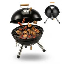 Relaxdays Mini Kugelgrill Ø 30 cm schwarz