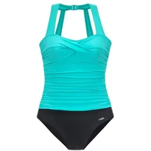 LASCANA Badeanzug Damen Schwarz/Mint 40 Cup D