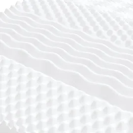 vidaXL Schaumstoffmatratze Weiß 180x200 cm 7-Zonen Härtegrad 20 ILD
