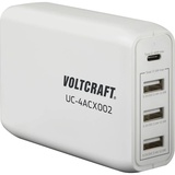 VOLTCRAFT UC-4ACX002 USB-Ladegerät 62 W, Ausgangsstrom (max.) 3400 mA, Ausgänge: 4 x USB, USB-C® Buchse (P