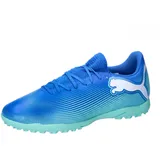 Puma Unisex Future 7 Play TT Soccer Shoe, Hyperlink Blue-Mint White, 39 EU