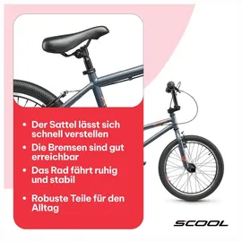 S'COOL XtriX 20 Zoll RH 25 cm grau/orange