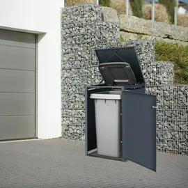 ML-Design Mülltonnenbox 1er für 1 Tonne, 240L, 68x80x116,3 cm, Anthrazit, Stahl,
