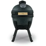 h.koenig H.Koenig, Kamado Barbecue YOKO13, japanischer Keramik-Kohlegrill 32cm, 2 Personen, Schwarz