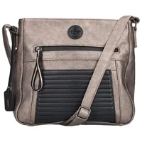 Rieker Umhängetasche, Schultertasche, Damen-Handtasche, mit praktischen Fächern braun|schwarz