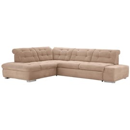 sit&more Ecksofa »Pale L-Form«, inklusive Kopfteilverstellung, wahlweise mit Bettfunktion beige