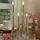 MARELIDA LED Stabkerzen Dinnerkerzen Tafelkerzen Spitzkerzen 25cm silber glänzend 2St