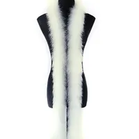 2m 8cm Federboa Truthahnfedern Boa,Flauschige Plüsch-Feder Boa Federstola Federschal Federgirlande für Weihnachtsbaum Hochzeit Basteln Burlesque Karneval Party 20er Jahre Kostüm Deko,ca. 20g Beige