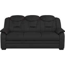 3-Sitzer COTTA "Marcus", schwarz, B:189cm H:99cm T:99cm, 64% Polyurethan, 25% Polyester, 11% Baumwolle, Sofas, Bequemer 3-Sitzer in klassischem Design mit hoher Rückenlehne