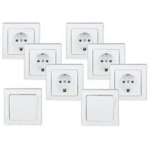 ChiliTec DELPHI Starter-Kit, 6x Steckdose, 2x Schalter, Rahmen