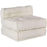 vidaXL Pouf Modular Creme 70x70x54 cm Stoff, Sofa, Sitzpouf, Schlafsofa, modulares Sofa, Sitzpuff, Palettenkissen, Stoffsofa, Bodensofa, Couch