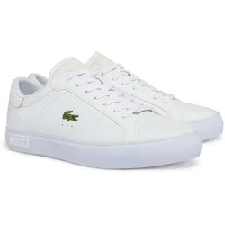 LACOSTE Herren Sneaker - Powercourt Tonal, Turnschuhe, Echt Leder Weiß EUR 45