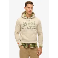 Superdry Vl Heritage Relaxed Kapuzenpullover Pelican Beige Marl S