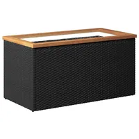 VidaXL Pflanzkübel Schwarz 80x40x40 cm Poly Rattan