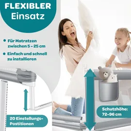 Kesser Bettschutzgitter Reise 72-96 cm Silber