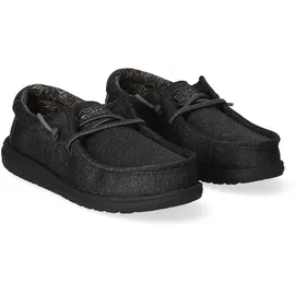 HEYDUDE Wally Youth Basic Moccasin Schwarz 33