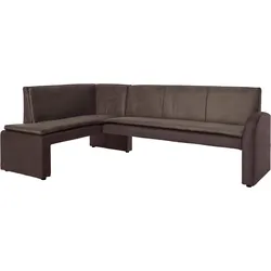 Eckbank EXXPO - SOFA FASHION "Cortado, elegant und modern mit hohem Sitzkomfort", braun, B:157cm H:89cm T:244cm, Sitzbänke, hohe Bodenfreiheit, schöne Detailverarbeitung, wahlweise Lederbezug