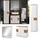 Vicco Badmöbel-Set Eden Weiß Hochglanz/Artisan-Eiche 3 Teile, mit Hochschrank