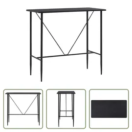 vidaXL Bartisch Schwarz 120 x 60 x 110 cm MDF