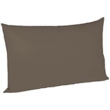 fleuresse Kissenbezug Satin 40 x 60 cm Braun Espresso