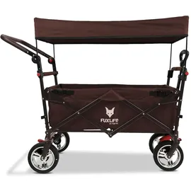 FUXTEC Bollerwagen FX-CT700 faltbar Braun