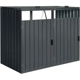 Axi Mülltonnenbox Owen Metall 2 x 240 l Anthrazit